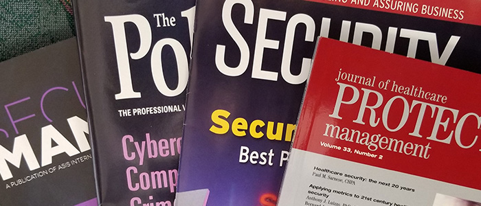 Image of a variety of security publications.